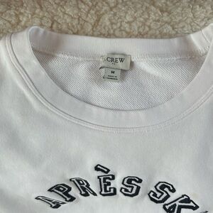 J. Crew White Après Ski Top